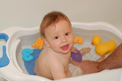 boy in tub